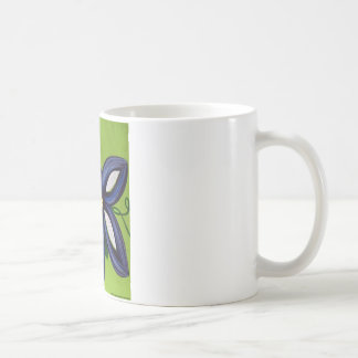 Große helle blaue Blume Kaffeetasse