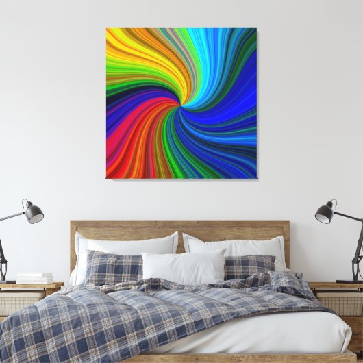 Grosse, helle Farben Abstrakte Leinwand Kunst, Dic (Insitu (Schlafzimmer))