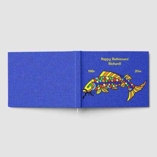 Große, helle, farbenfrohe Scala auf dunkelblau Gästebuch (Voll)