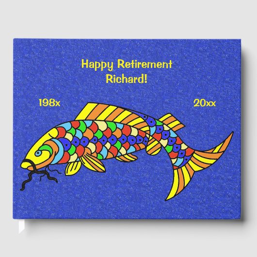 Große, helle, farbenfrohe Scala auf dunkelblau Gästebuch (Vorderseite)