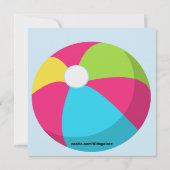 Große, helle Wasserball-Geburtstags-Einladung Einladung (Rückseite)