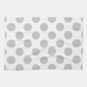 Große hellgraue Tupfen Geschirrtuch (Horizontal)