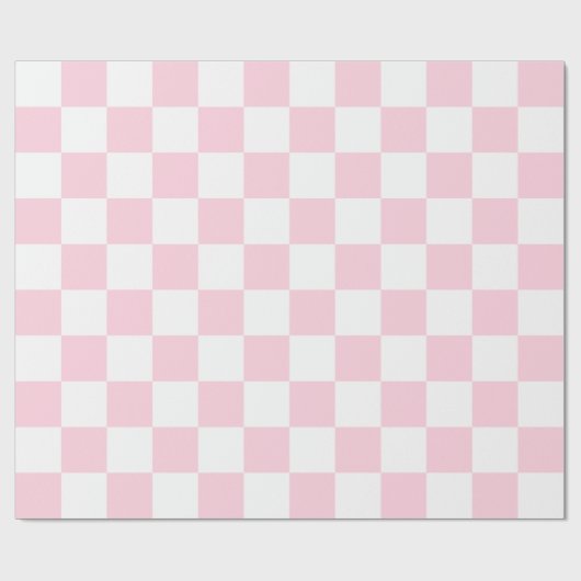 Große hellrosa und weiße ExtraKaros Geschenkpapier (Flach)