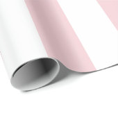 Große hellrosa und weiße Streifen Geschenkpapier (Rolleneckpunkt)