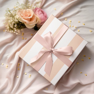 Große hellrosa und weiße Streifen Geschenkpapier