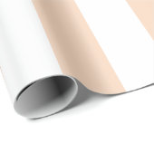 Große hellrosa und weiße Streifen Geschenkpapier (Rolleneckpunkt)