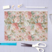 Große, hellrosa Zinnspitzen im Hintergrund Seidenpapier (Handwerk)