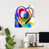Große Herzgröße Poster (Heimbüro)