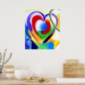 Große Herzgröße Poster (Küche)