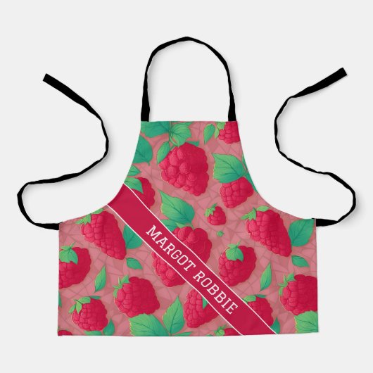 Große Himbeergeometrie, farbiges Muster Schürze (Vorderseite)