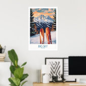 Große Himmel-Wandkunst Ski-Poster 1 Poster (Heimbüro)