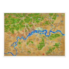 Große historische Londoner Karte Fotodruck