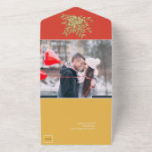 Große Hochzeit der Goldenen Rose All In One Einladung (Außenbereich)