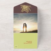 Große Hochzeit der Goldenen Rose All In One Einladung (Außenbereich)