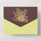 Große Hochzeit der Goldenen Rose All In One Einladung (Rückseite)