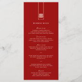 Große Hochzeit des doppelten Glücks zwischen Recta Menükarte (Vorderseite)