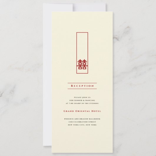 Große Hochzeit in Rectangle Einladung (Rückseite)