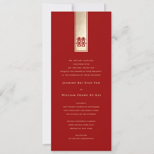 Große Hochzeit in Rectangle Einladung (Vorderseite)