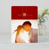 Große Hochzeit in Rectangle Folieneinladung (Stehend vorne)