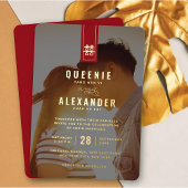 Große Hochzeit in Rectangle Folieneinladung