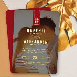 Große Hochzeit in Rectangle Folieneinladung