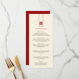 Große Hochzeit in Rectangle Menükarte