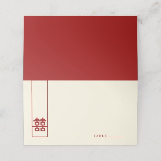 Große Hochzeit in Rectangle Platzkarte (Außenseite Aufgefaltet)