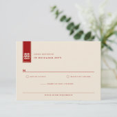 Große Hochzeit in Rectangle RSVP Karte (Stehend Vorderseite)