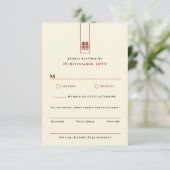 Große Hochzeit in Rectangle RSVP Karte (Stehend Vorderseite)