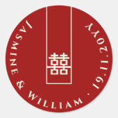 Große Hochzeit in Rectangle Runder Aufkleber (Vorderseite)