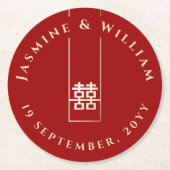 Große Hochzeit in Rectangle Runder Pappuntersetzer (Vorderseite)