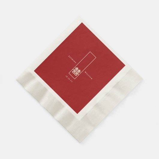 Große Hochzeit in Rectangle Serviette (Ecke)