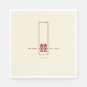 Große Hochzeit in Rectangle Serviette (Vorderseite)