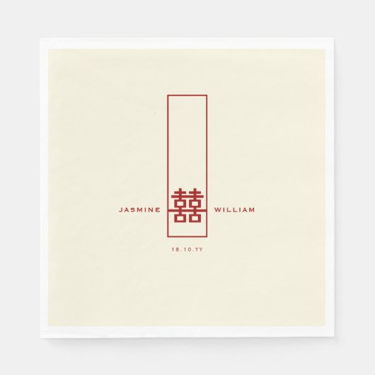 Große Hochzeit in Rectangle Serviette (Vorderseite)