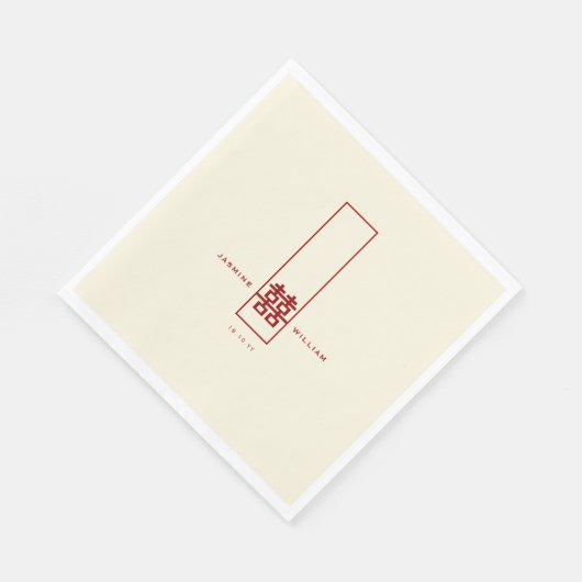 Große Hochzeit in Rectangle Serviette (Ecke)