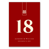 Große Hochzeit in Rectangle Tischnummer (Rückseite)