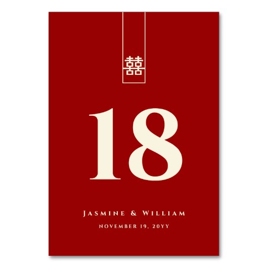 Große Hochzeit in Rectangle Tischnummer (Vorderseite)