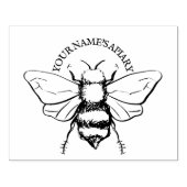Große Honigbienen-Illustration Personalisiertes Ge Gummistempel (Prägung)
