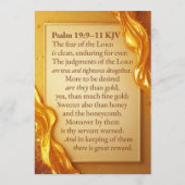 Große Honigwirbel | Psalm 19:9-11 KJV Card Ankündigung (Rückseite)