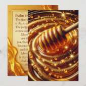 Große Honigwirbel | Psalm 19:9-11 KJV Card Ankündigung (Vorne/Hinten)