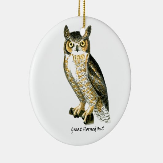 Große Horn-Eule Keramikornament (Rechts)