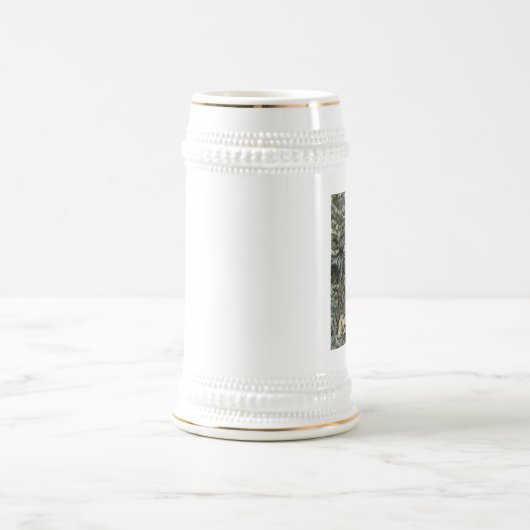 Große Horn-Eule Stein Bierglas (Mittel)