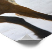 Große Hornberge, Pferde, die im Schnee laufen Poster (Ecke)