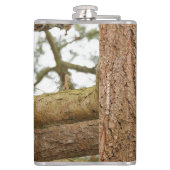 Große Horned Owl im Douglas Fir Flachmann (Rückseite)