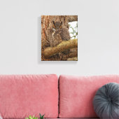 Große Horned Owl im Douglas Fir Leinwanddruck (Insitu (Wohnzimmer))