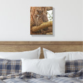 Große Horned Owl im Douglas Fir Leinwanddruck (Insitu (Schlafzimmer))