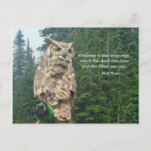 Große Horned Owl Kindness Postkarte (Vorderseite)
