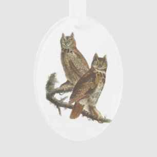 Große Horned Owl von Audubon Ornament
