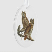 Große Horned Owl von Audubon Ornament (Vorderseite)