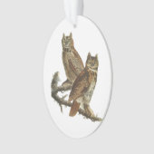 Große Horned Owl von Audubon Ornament (Vorderseite)